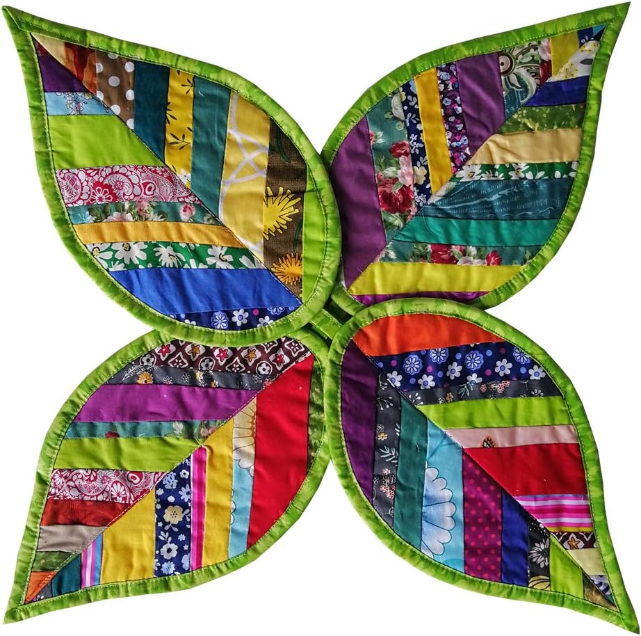 Newamishquilt 4 PCS Leaves Pot Holders for Kitchen Hot Pads 100% Cotton for BBQ/Cooking/Baking/Grilling/Microwave/Barbecue