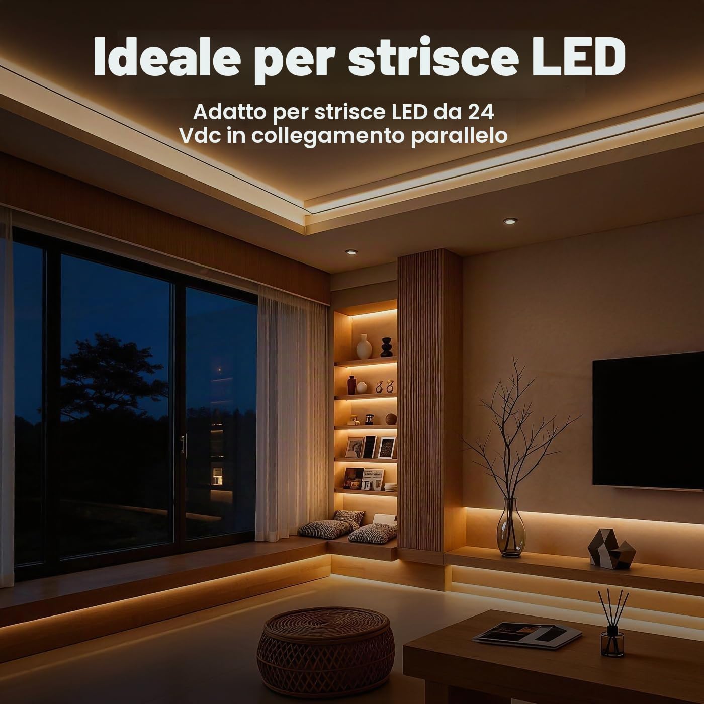 Trasformatore LED 24V 45W - 150W Dimmerabile DALI PUSH Sottile per Strisce LED Alimentatore Driver Power Supply