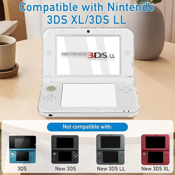 inRobert 3 in 1 Accessories kit for Nintendo 3DS LL/XL, with Clear Hard Case, Screen Protectors (Tempered Glass & PET) and Stylus Pens Compatible with 3DS XL/LL Console - 2