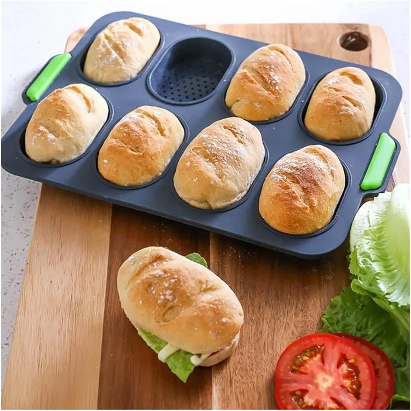 1PC Non-Stick Bread Mold Party DIY Mini Baking Tray Silicone Round Baker Tool Pan