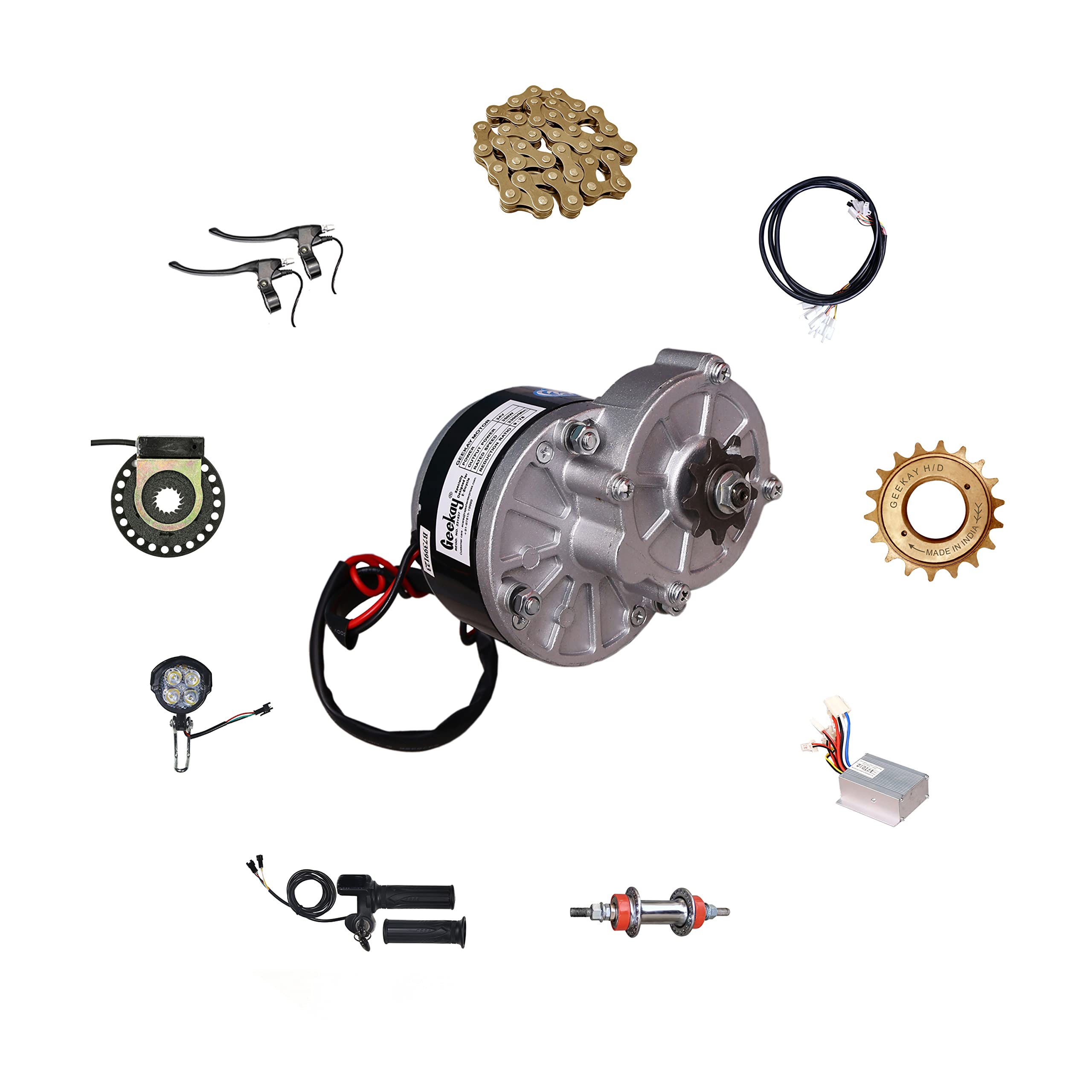 Buy Geekay Electric Cycle 24 v 250 watt Conversion Motor kit for Any