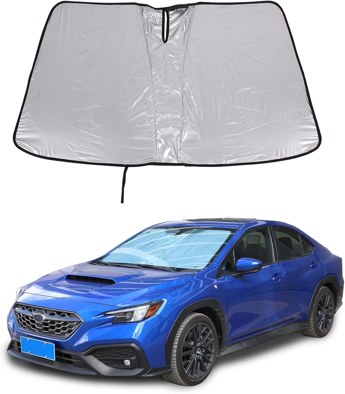 Front Windshield Sun Shade Compatible with Subaru WRX 2022-2024 Car Windshield Sun Shade Foldable Sun Shield UV Protection Car Accessories (Front Windshield Memory Steel Wire)