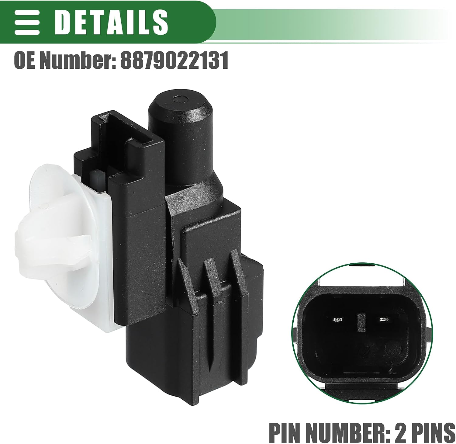 Motoforti Outside Ambient Air Temperature Sensor, for Scion XD 2008-2014, Plastic, No.8879022131, Black