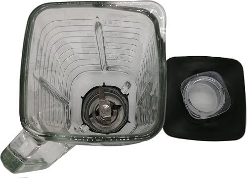 Miniatura 3 de Tarro de vidrio de 5 tazas con tapa para Oster Classic Series OSTERIZER GALAXIE BLENDERCHOPPER (hierba, tarro cuadrado de 5 tazas)