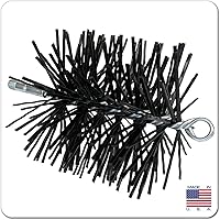 Vista 2 de Midwest Hearth Cepillo de limpieza de chimenea de polietileno (redondo de 8 pulgadas) fabricado en EE. UU