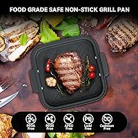 Vista 2 de Astralship Freidora de aire de vidrio, combo de freidora de aire 2 en 1 y parrilla, sin teflón no tóxico (sin olor a plástico), cocción visible