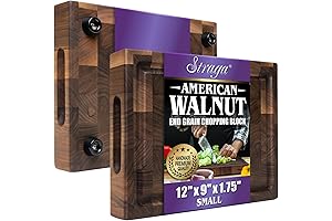 Straga End Grain Chopping Board: Durable Walnut Wood for Precise Cuts