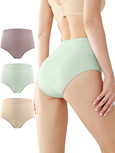 BATTEWA Ropa interior para incontinencia para mujer, ropa interior a prueba de fugas, lavables, de algodón, de absorción de la vejiga, protección