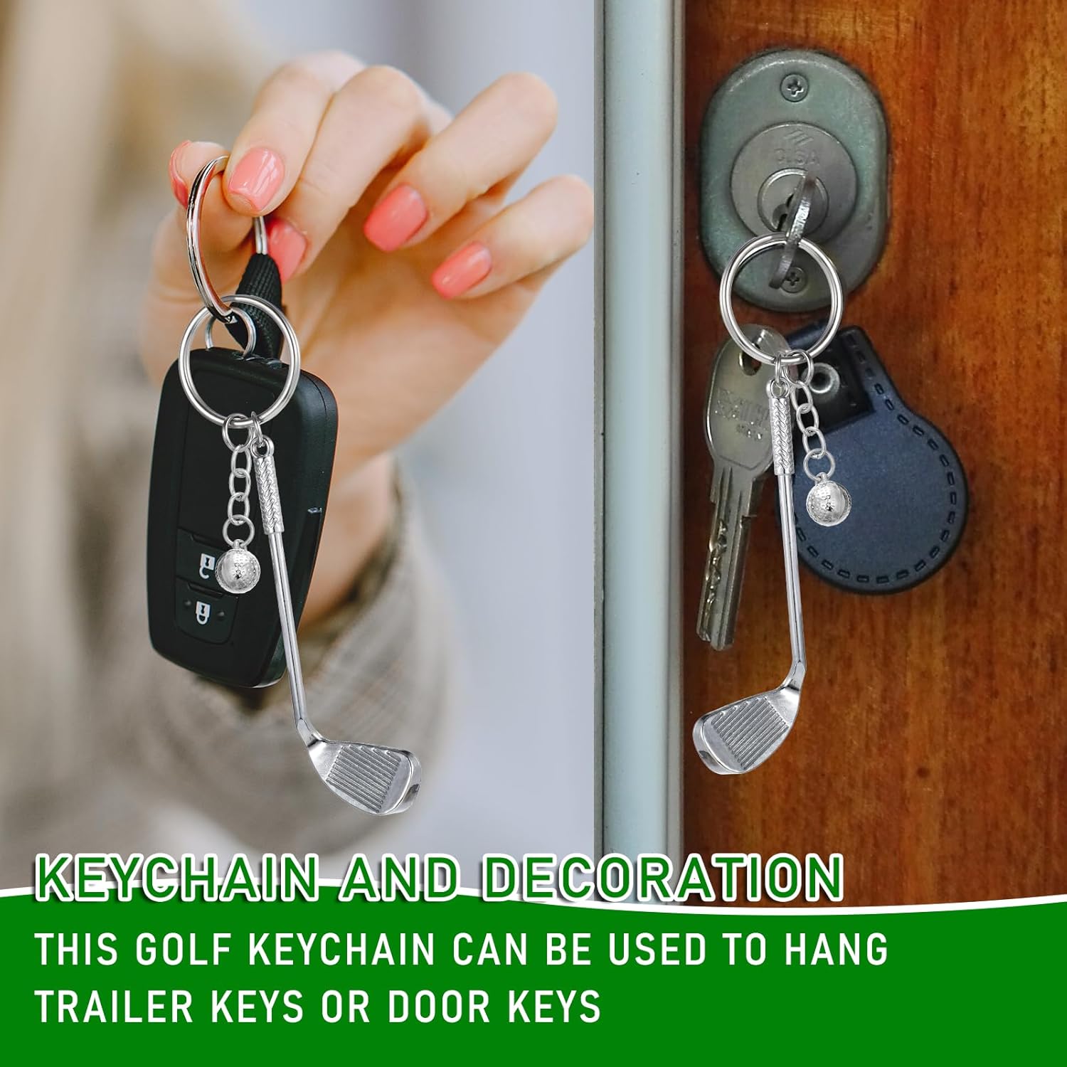 Mini Cute Golf Keychain, Golf Club Keychain Golfs Gifts Keychains Golfers Mini Alloy Golfs Keychains GolfRacket Ball Pendant Key chain, GolfBall with Key chain Sports GolfLovers Gifts for Women Men - Image 6