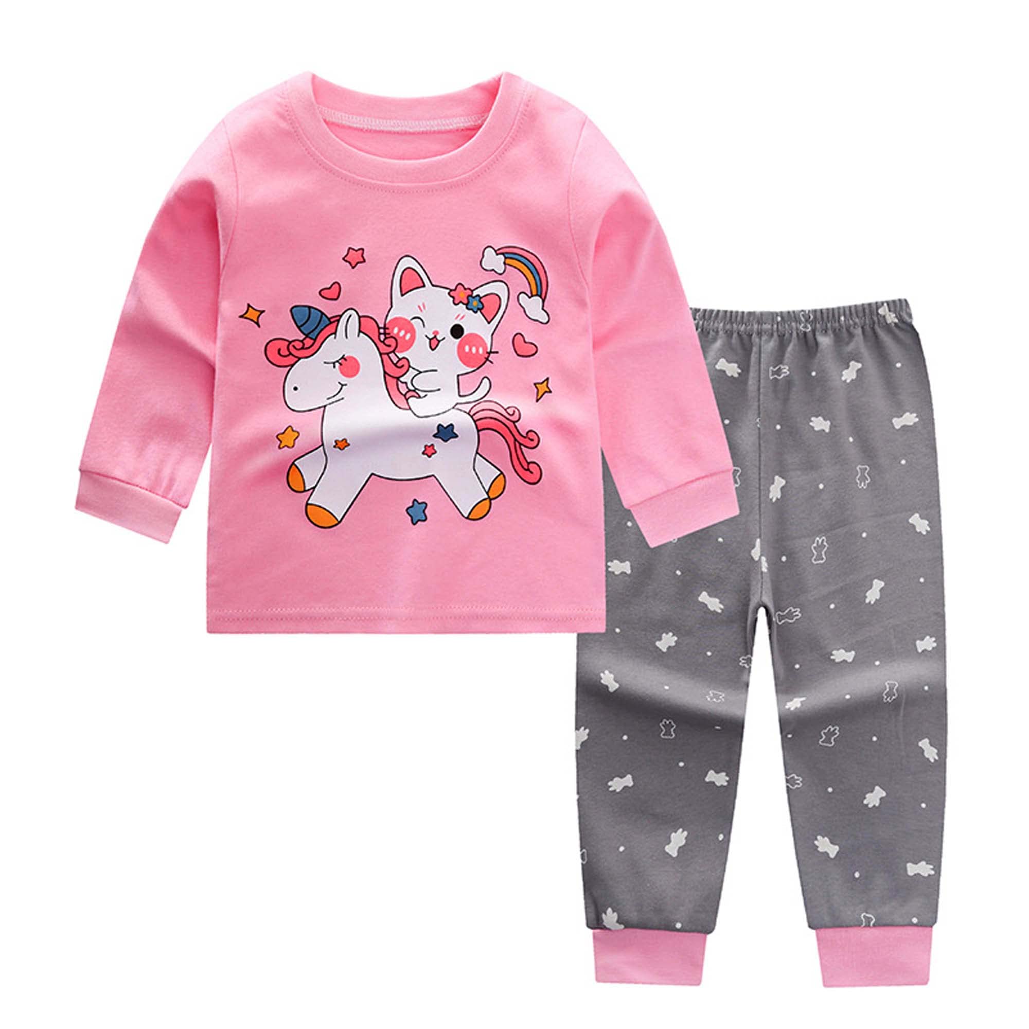 Nutty BunnyPrinted Hosiery Full Sleeves Night Suit for Kids Girls, Boys | Nightwear | Nighty Suit | Night Dress | Full Pajama and T-Shirt Combo Set