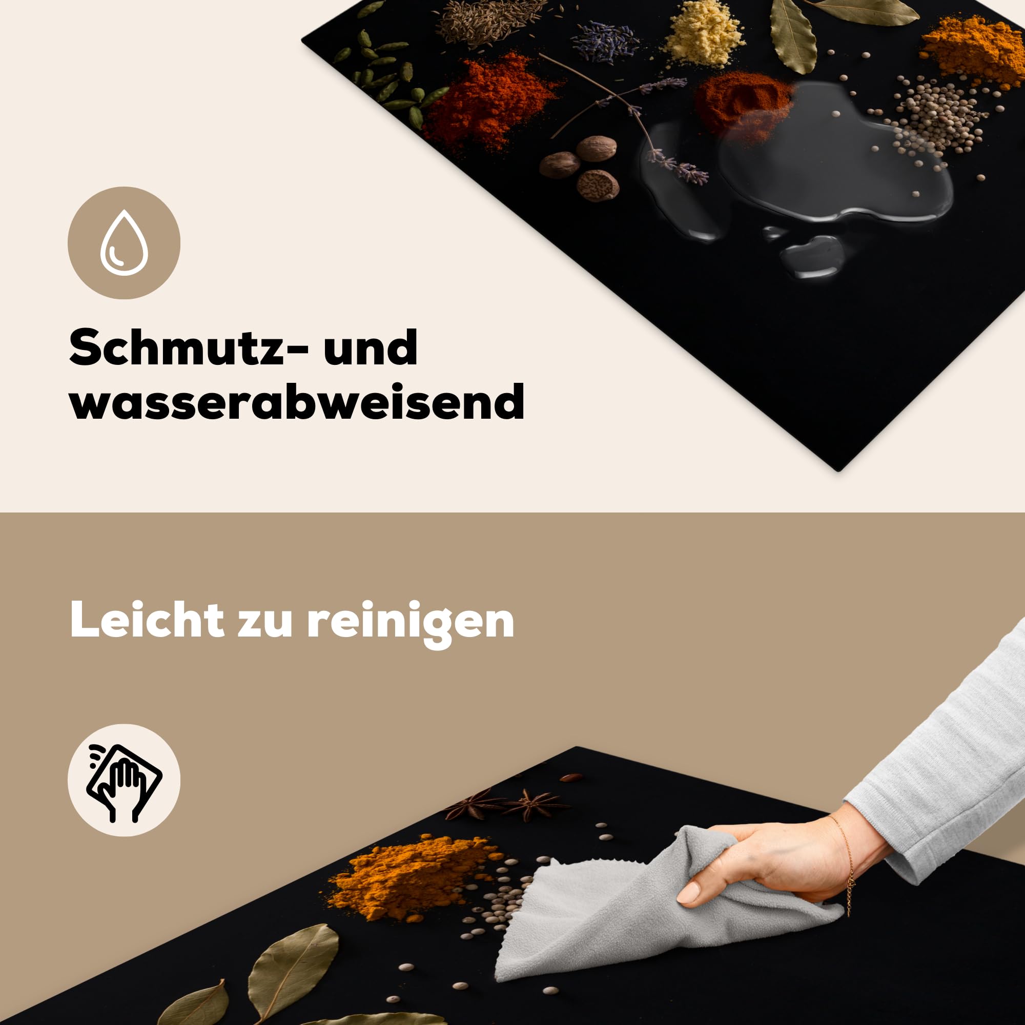 Inductiebeschermer - Kruiden - Specerijen - Lepels - Rustiek