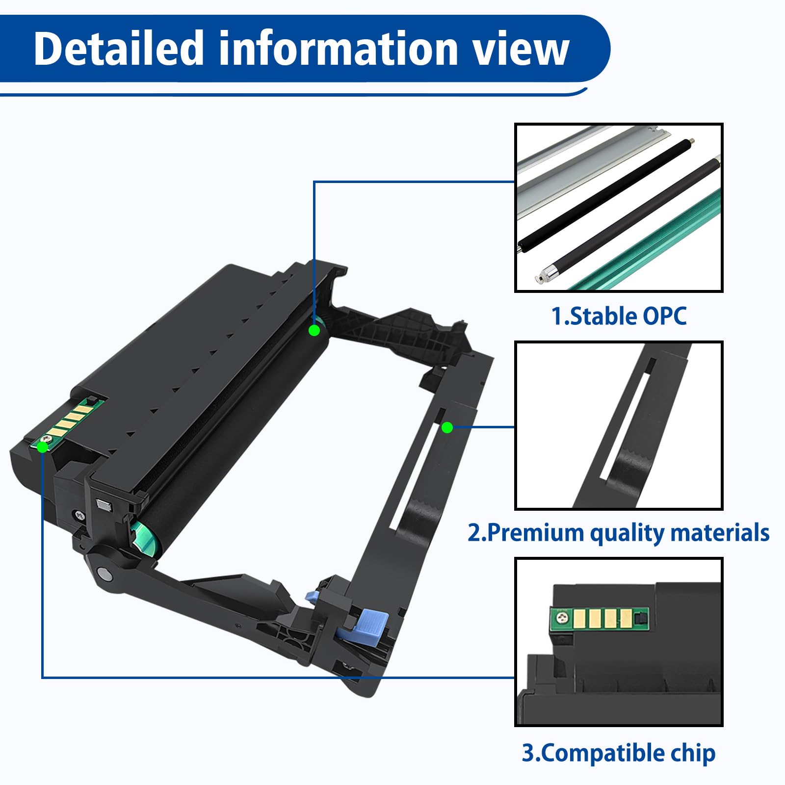Compatible B230 B225 B235 Cartouche de Tambour 12000 Pages 013R00691 pour l'imagerie de Tambour Xerox B225 B225DNI B230 B230DNI B235 B235DNI Imprimer (1 Noir)