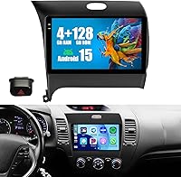 Vista 9 de Radio Android 15 4+64G para KIA Forte Cerato K3 2013-2018, pantalla táctil de 9 pulgadas para estéreo de coche Forte, inalámbrico CarPlay/Android