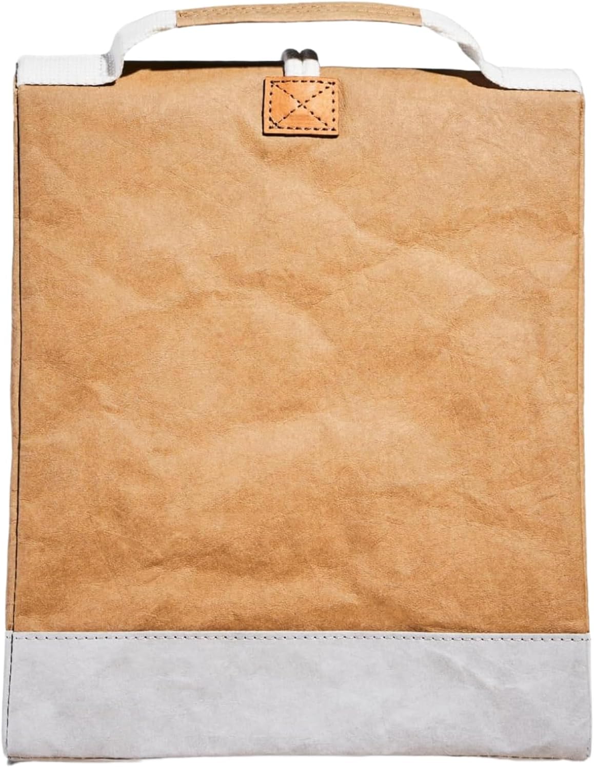 Out of the Woods Hedgehog Lunch Cooler, Reusable and Eco-Friendly, Washable Paper, Top Carrying Handle, Cord Closure, Keeps Lunch Fresh, Brown