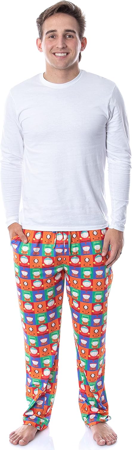 INTIMO South Park Mens' Square Print Stan Kyle Cartman Kenny Sleep Pajama Pants - Image 2