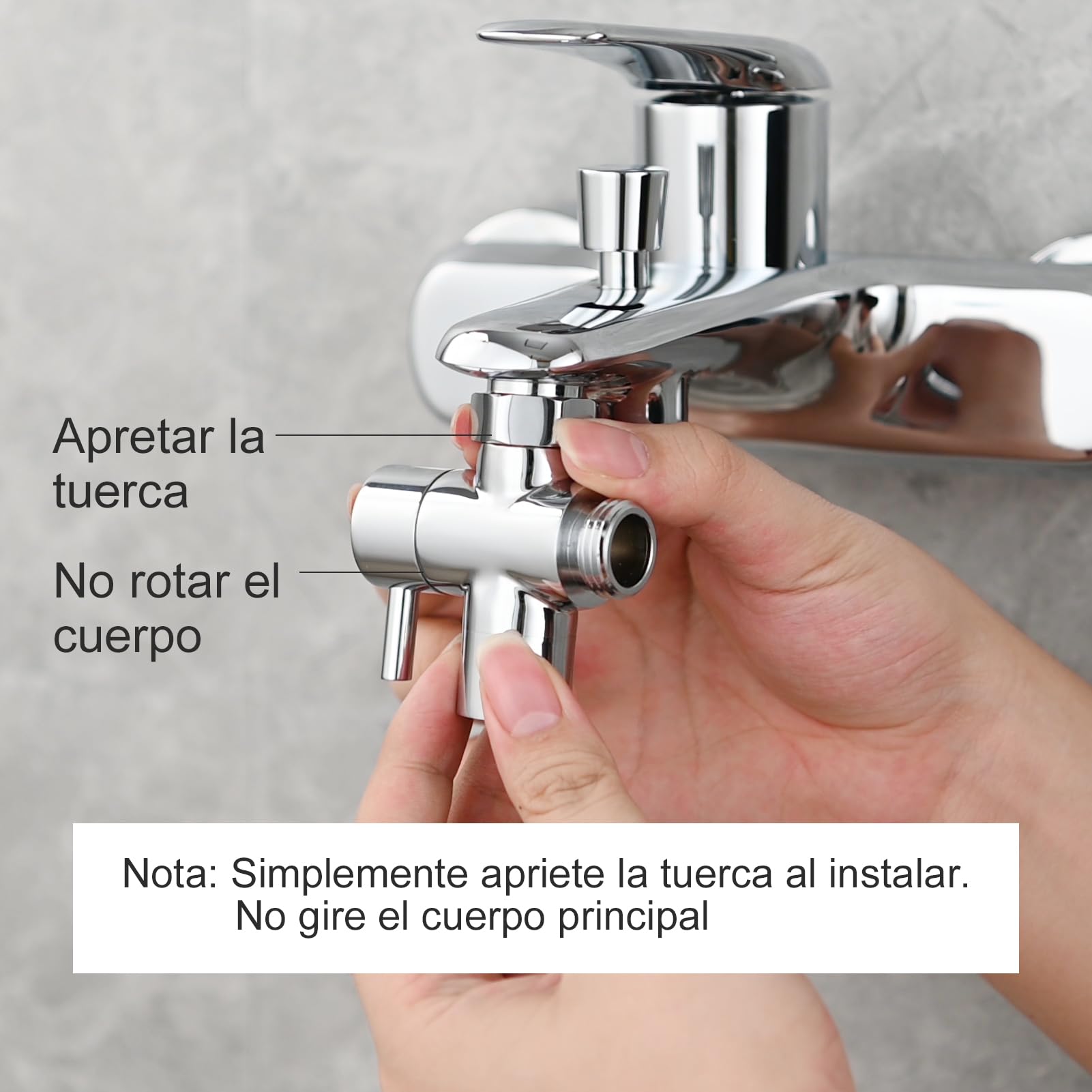 Tecmolog Desviador de Grifos Lavabos 22mm Adaptador Manguera Grifo Cocina Cromo SBA021C