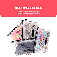 Vista 7 de 500 ligas para el cabello de bebé y niña, bandas elásticas para el cabello para niñas, 23 colores de algodón de caramelo, accesorios para el cabello