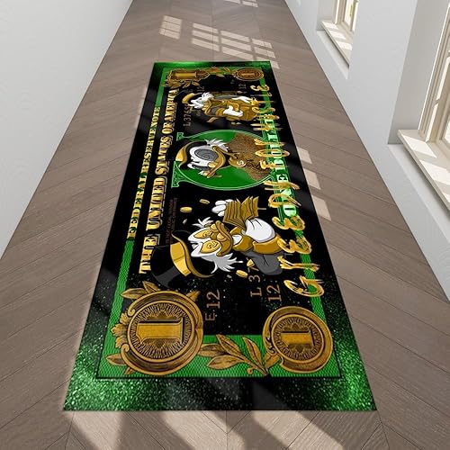 Miniatura 19 de Alfombra fresca de águila calva, color rojo oscuro y dorado, alfombra de 100 dólares, alfombra de pasillo para lavandería, cocina, alfombras