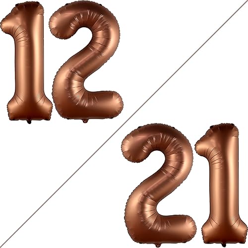 Vista 86 de KatchOn, Globo verde oscuro del número 12, 40 pulgadas, globos verdes del número 12 para decoraciones de cumpleaños de 12