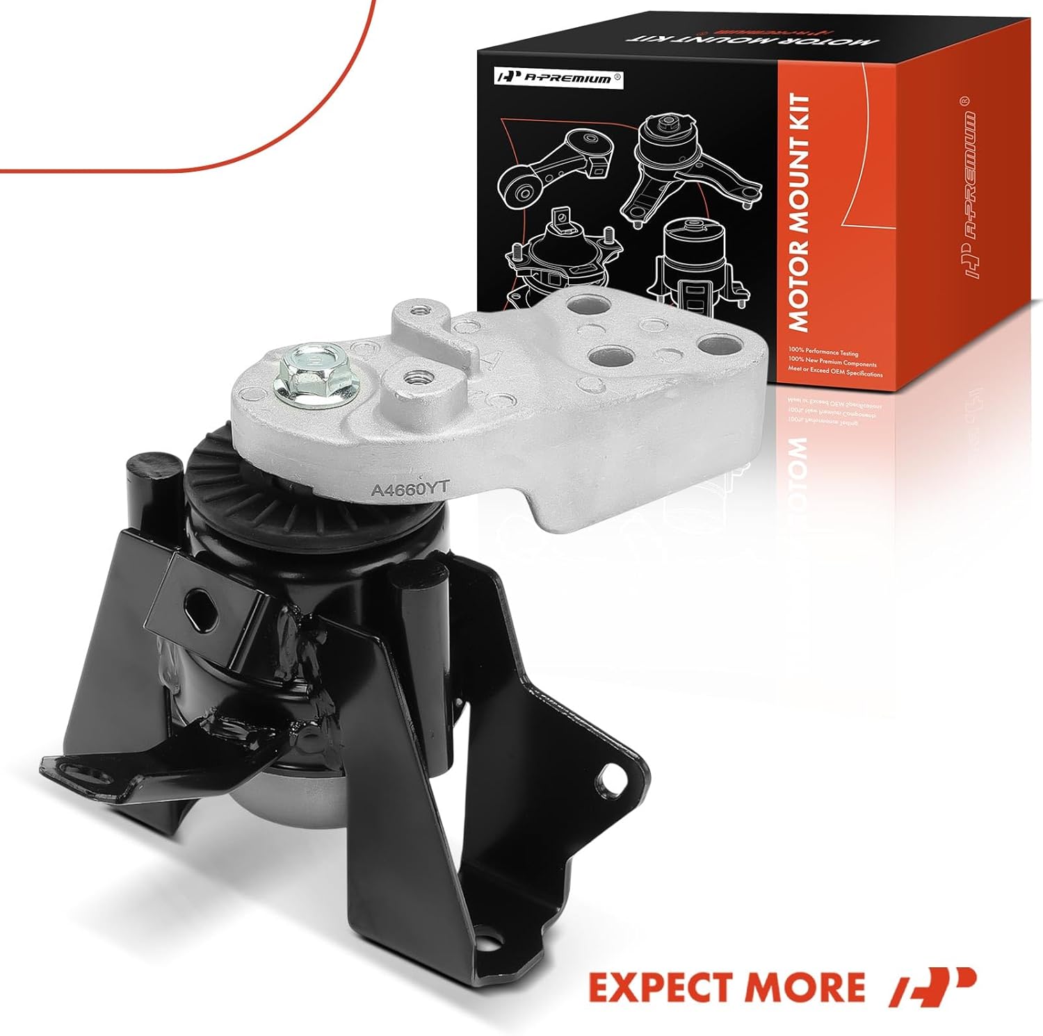 A-Premium Front Right Passenger Side Engine Motor Mount Compatible with Mitsubishi Mirage 2014-2021, Mirage G4 2017-2022, 1.2L