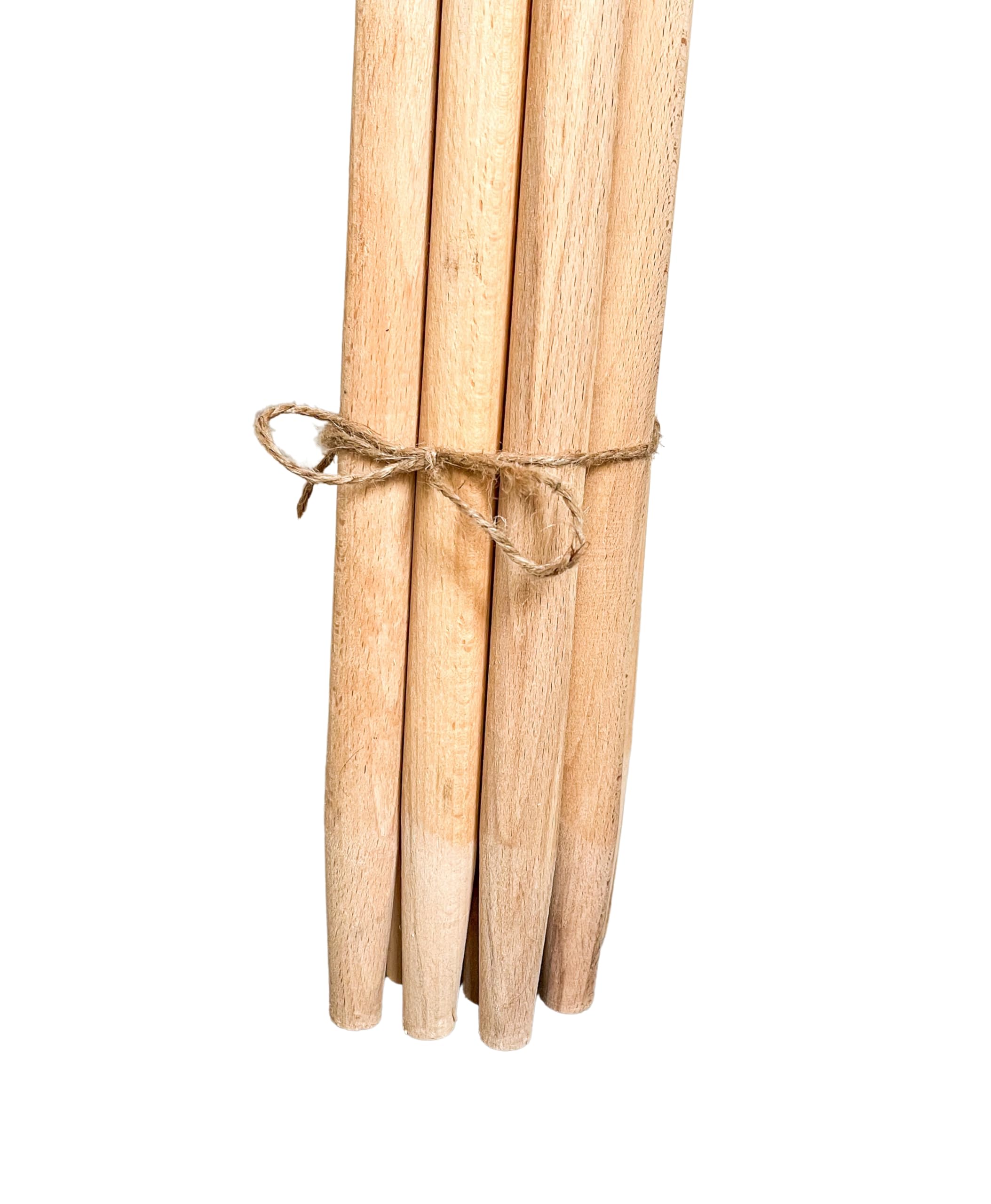 Manico di ricambio in legno, 130 cm, manico in legno di faggio, manico in legno di faggio, diametro 27 mm, manico in legno per attrezzi da giardino, zappe da giardino – 10 pezzi.