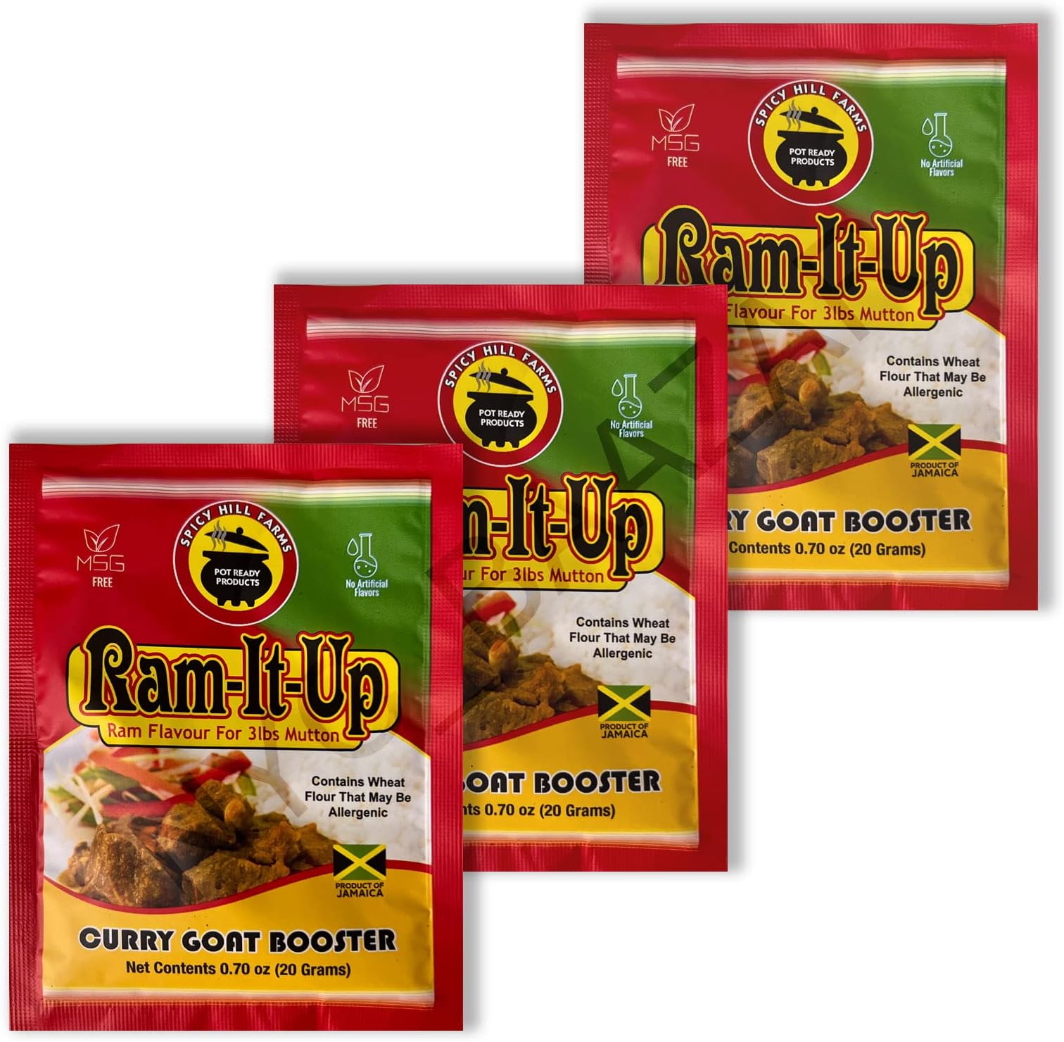 Ram-It-Up Curry Goat Booster 0.70 Ounce (Pack of 3)