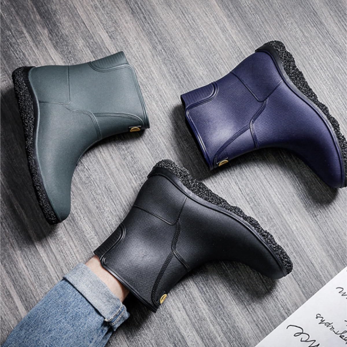Kalosze Gumowce Lekkie Męskie Gumowe Buty Typu Mid Tube, Wodoodporne I Antypoślizgowe, Przeciwdeszczowe, Wędkarskie Wodne Rain Boot