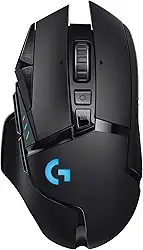 Mouse Gamer Sem Fio Logitech G502 LIGHTSPEED com Tecnologia RGB LIGHTSYNC, Ajustes de Peso, 11 Botões Programáveis, Sensor HERO 25K e Bateria Recarregável - Compatível com POWERPLAY