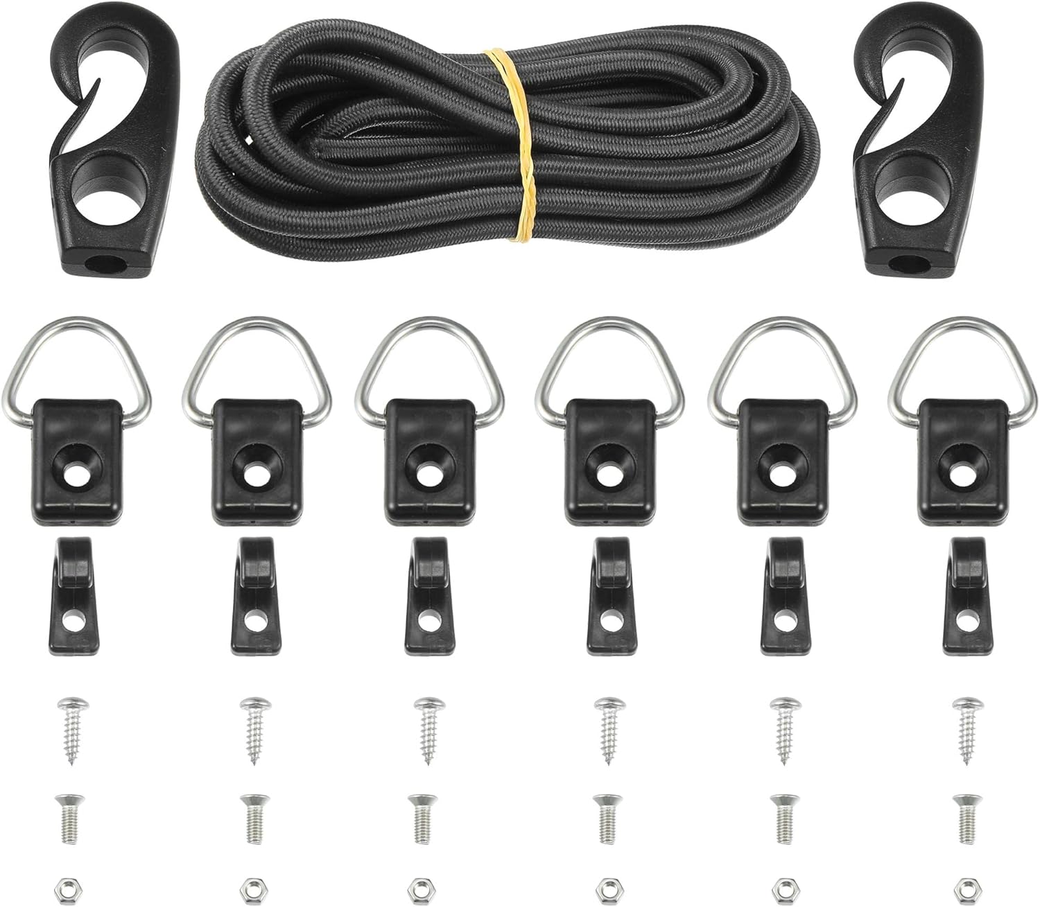 X AUTOHAUX 1 Set Kayak Deck Rigging Kit 8 Feet Elasticity