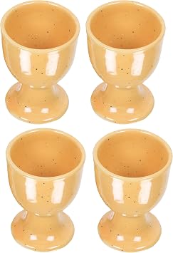 Soft Boiled Egg Holder | Ceramic Egg Cup Set | Ceramic Egg Holder Pottery Housewarming Gift set of 4 Mustred
