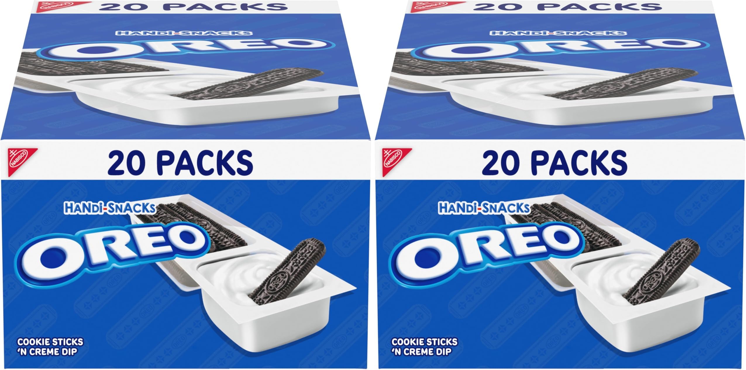 Handi-Snacks OREO Cookie Sticks 'N Creme Dip Snack Packs, 20 Count (Pack of 2)