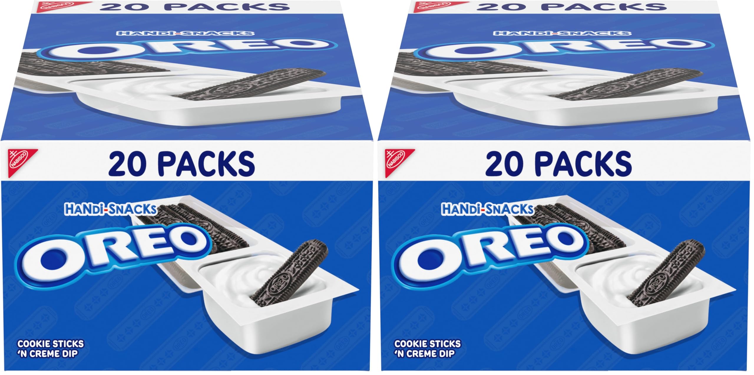 Handi-Snacks OREO Cookie Sticks 'N Creme Dip Snack Packs, 20 Snack Packs (Pack of 2)