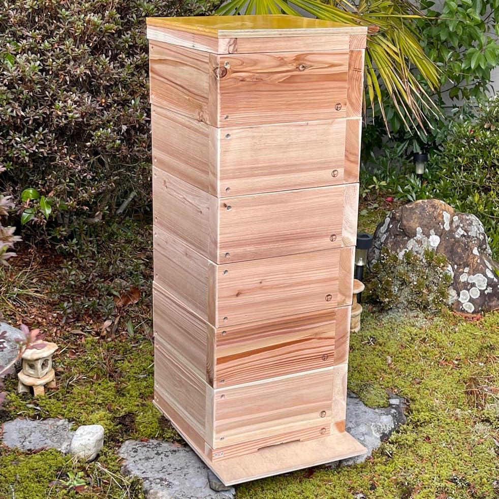 Amazon | 日本みつばち用 飼育箱 簡単 重箱式巣箱 待ち箱 養蜂巣箱