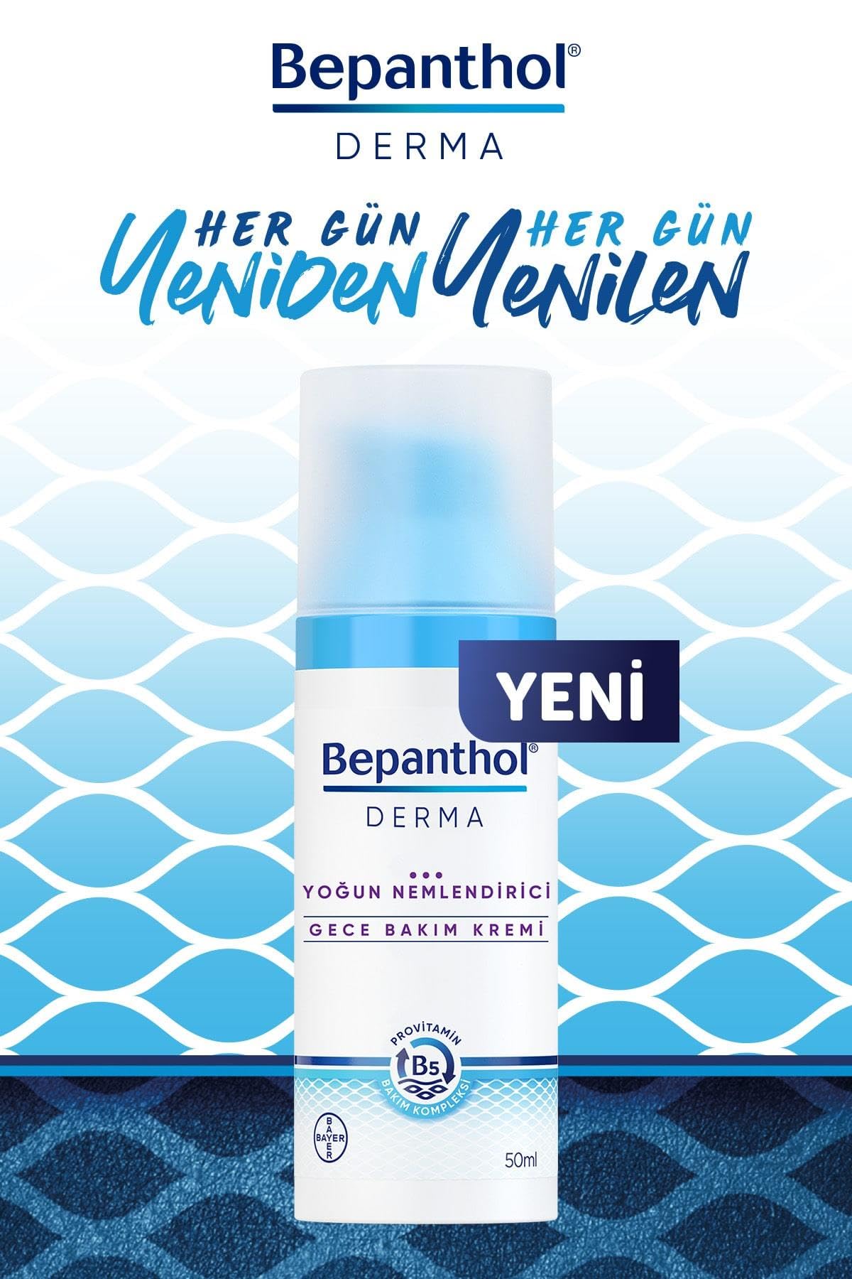 Bepanthol Derma Yoğun Nemlendirici Gece Yüz Bakım Kremi 50ml & 5 adet Yoğun Nemlendirici Losyon 10 ml