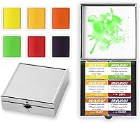 Vista 24 de Caja de estuche de acuarela portátil de mini lata de 12 pozos vacía con bandeja de mezcla de pintura es un pequeño kit de almacenamiento para viajes