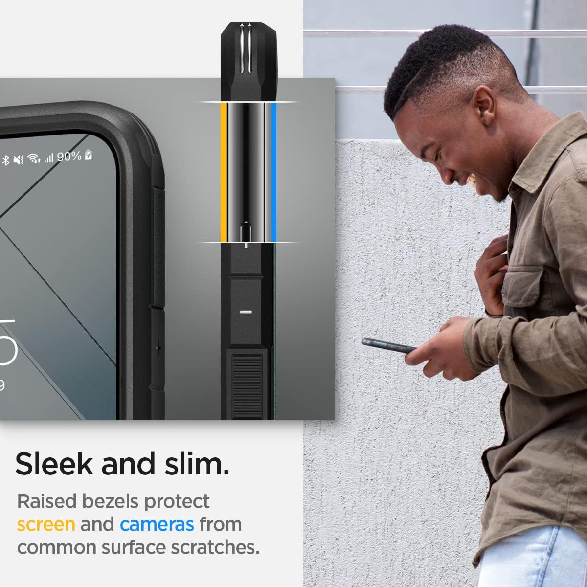 Spigen Tough Armor Designed for Galaxy S22 Case (2022) - Abyss Green
