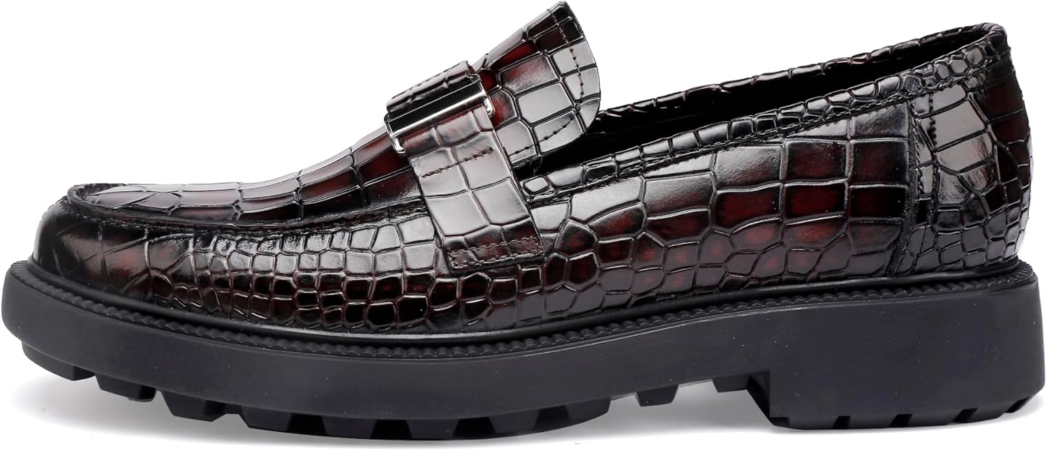 Dress Shoes for Men,Classicial Leather Loafers Slip on Formal Business Shoes Penny - Image 4