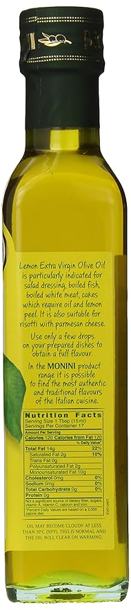 Monini Aceite de Oliva Extra Virgen con Limón 8.5 fl oz miniatura 3