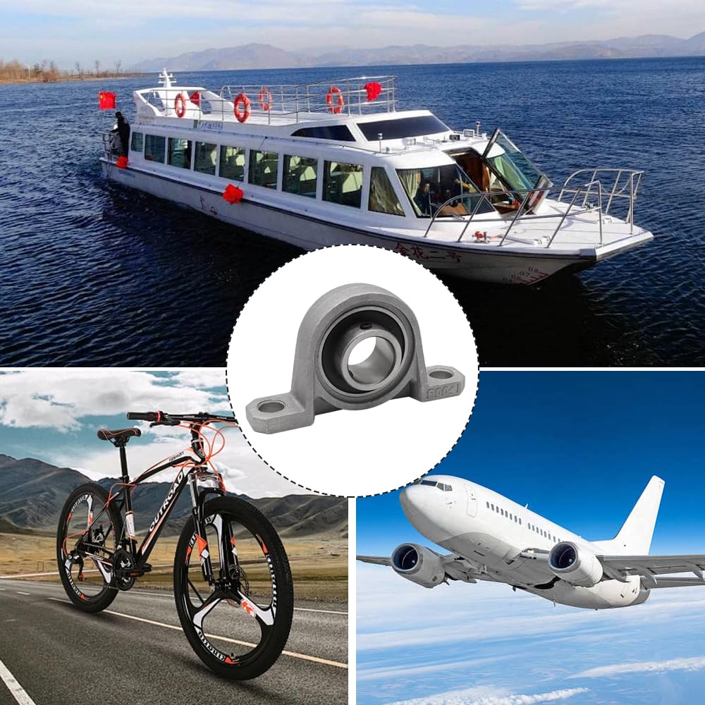 4 Pezzi 20mm Cuscinetti a Sfera con Supporto KP004 Cuscinetto a Sfere Autoallineante Può essere Utilizzato Come Accessori e Parti Meccaniche