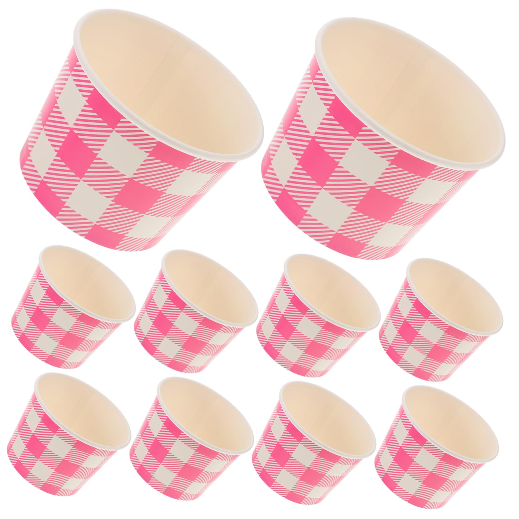 TOPBATHY 3 Set Coppa Gelato Contenitore Per Dolci Tazza Da Dessert Gelato Coppa Di Palline Di Gelato Tazze Di Budino Da Dessert Per Negozio Carta Rosa 10 Pezzi * 3