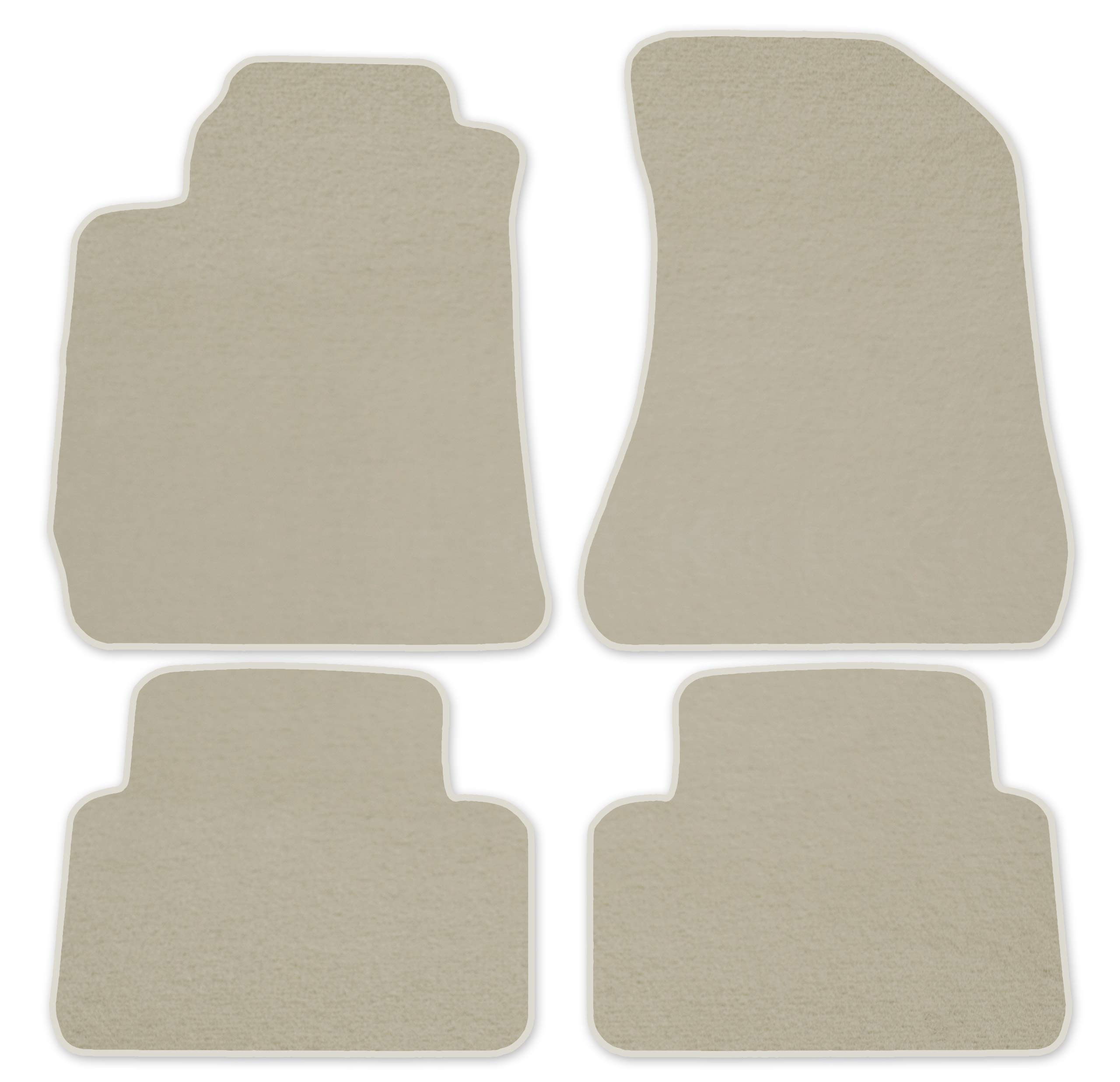 Motohobby - Juego de 4 Alfombrillas de Terciopelo para Alfa Romeo 159 (2005-2012), Color Beige Oscuro