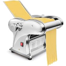 Electric Noodle Maker Machine - Multifunction Pasta Maker for Dumpling Wonton Wrapper. Automatic Fresh Pasta Maker with Dough Roller Noodle Cutting Machine, 135W.