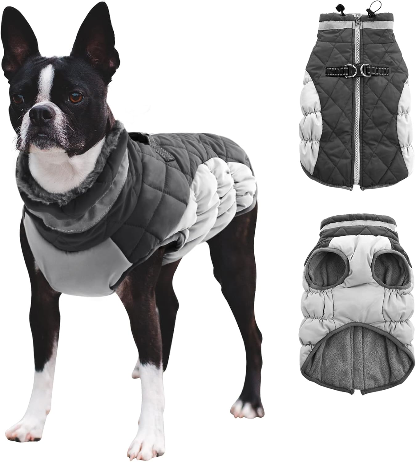 CITÉTOILE Winter Dog Coat, Dog Jacket with Harness, Waterproof Dog