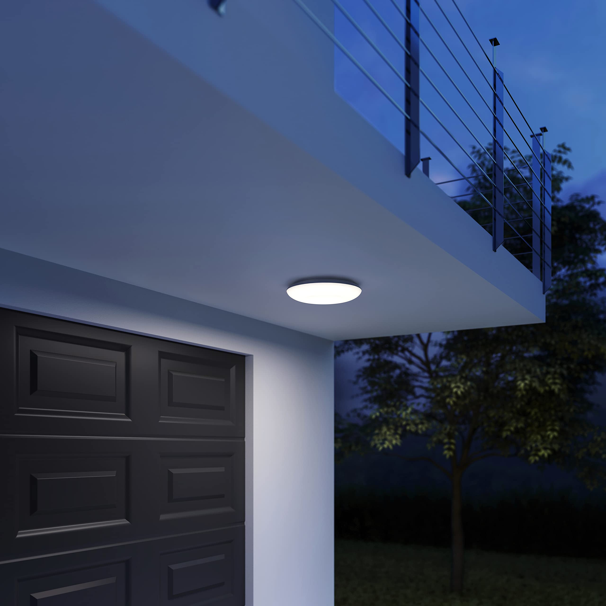 Steinel DL Vario Quattro S Lámpara LED de techo, en color plateado