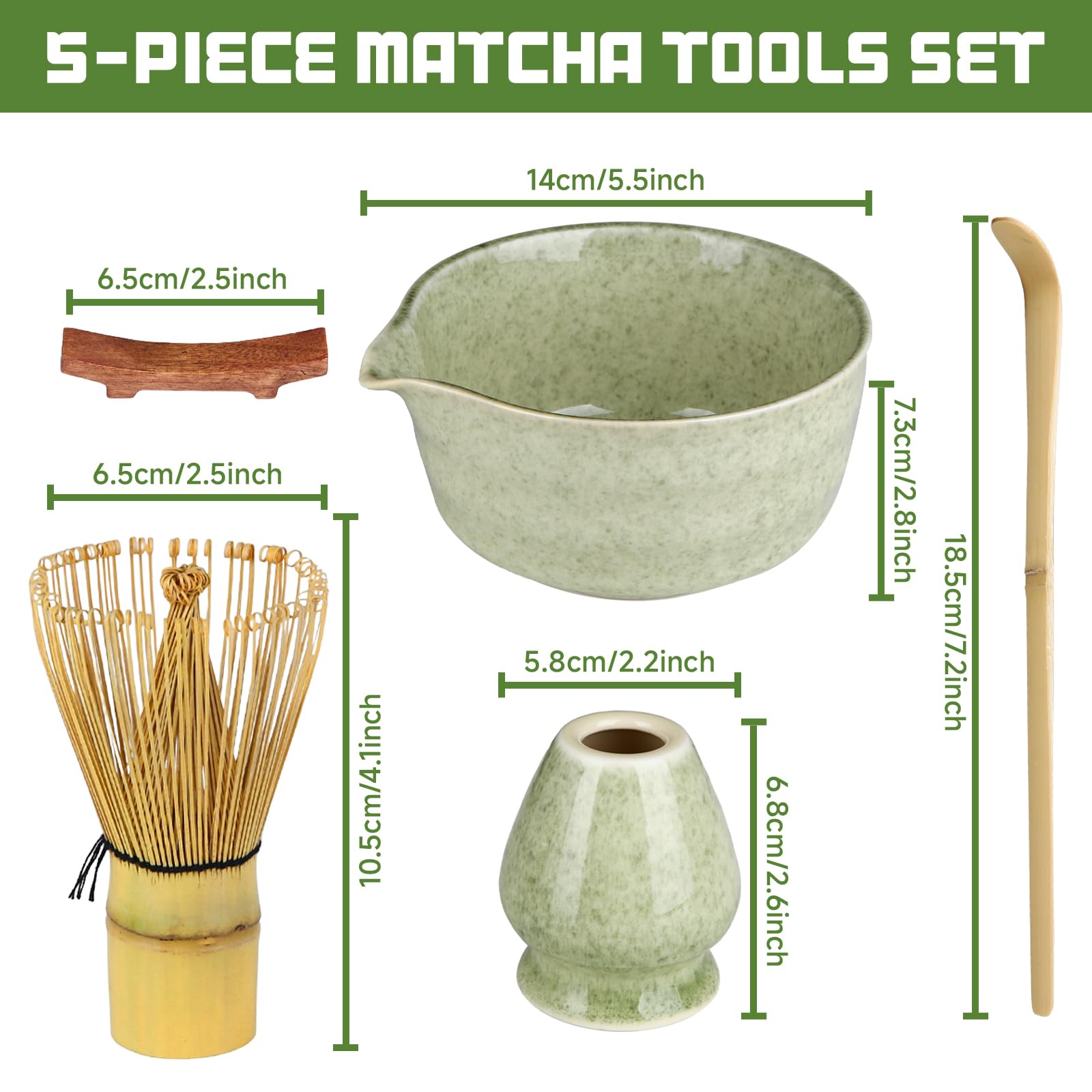 Matcha Kit, Balai à matcha, Bol Matcha, Fouet Matcha, Support de mixeur à matcha, Support de balai à matcha, Ensemble de 5 pièces, Kit Matcha, Coffret cadeau, Service à thé matcha en Matcha Kit, Balai à matcha, Bol Matcha, Fouet Matcha, Support de mixeur à matcha, Support de balai à matcha, Ensemble de 5 pièces, Kit Matcha, Coffret cadeau, Service à thé matcha en