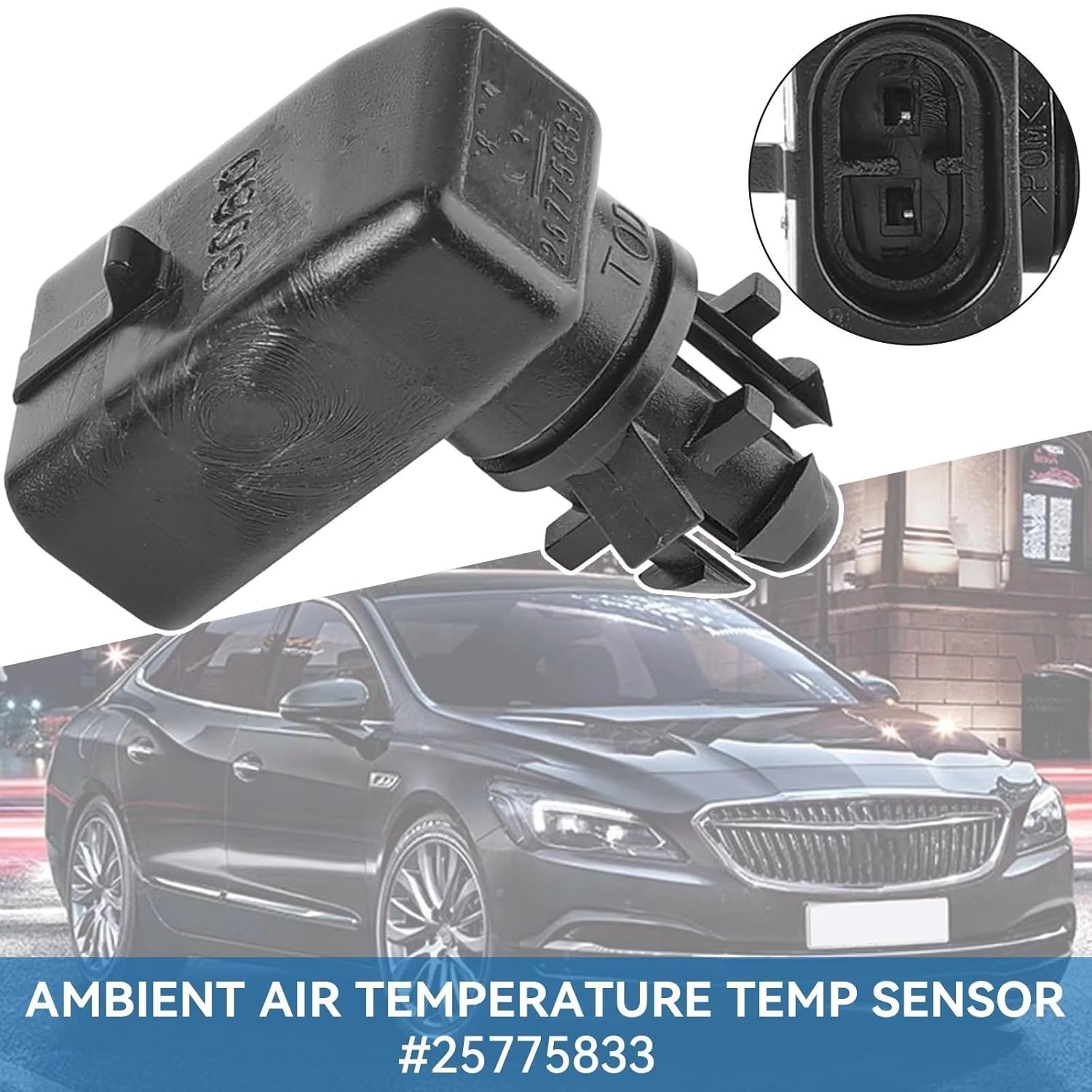 Outside Sensor for Pontiac for G5 2.2L 2007 2008 2009 2010 Ambient Air Temperature Sensor 25775833 15035786 10396844