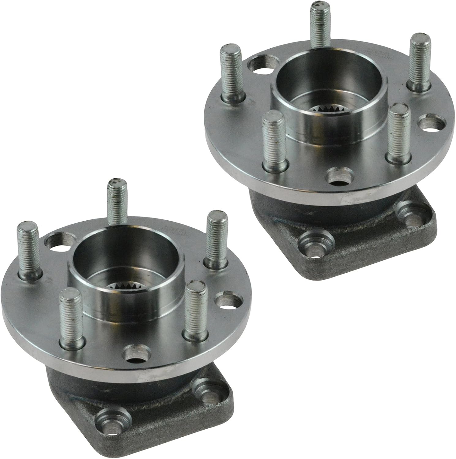 TRQ 2 Piece Rear Wheel Bearing & Hub Assembly Set Compatible with 2002-2008 Jaguar X-Type