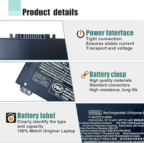 Miniatura 11 de PC03XL M24648-005 - Batería para HP Pavilion x360 14 15 14-DY 14-BA 14-CD 14-dw 15-er Series Pavilion Aero 13-be Pavilion x360 Convertible 14-dy