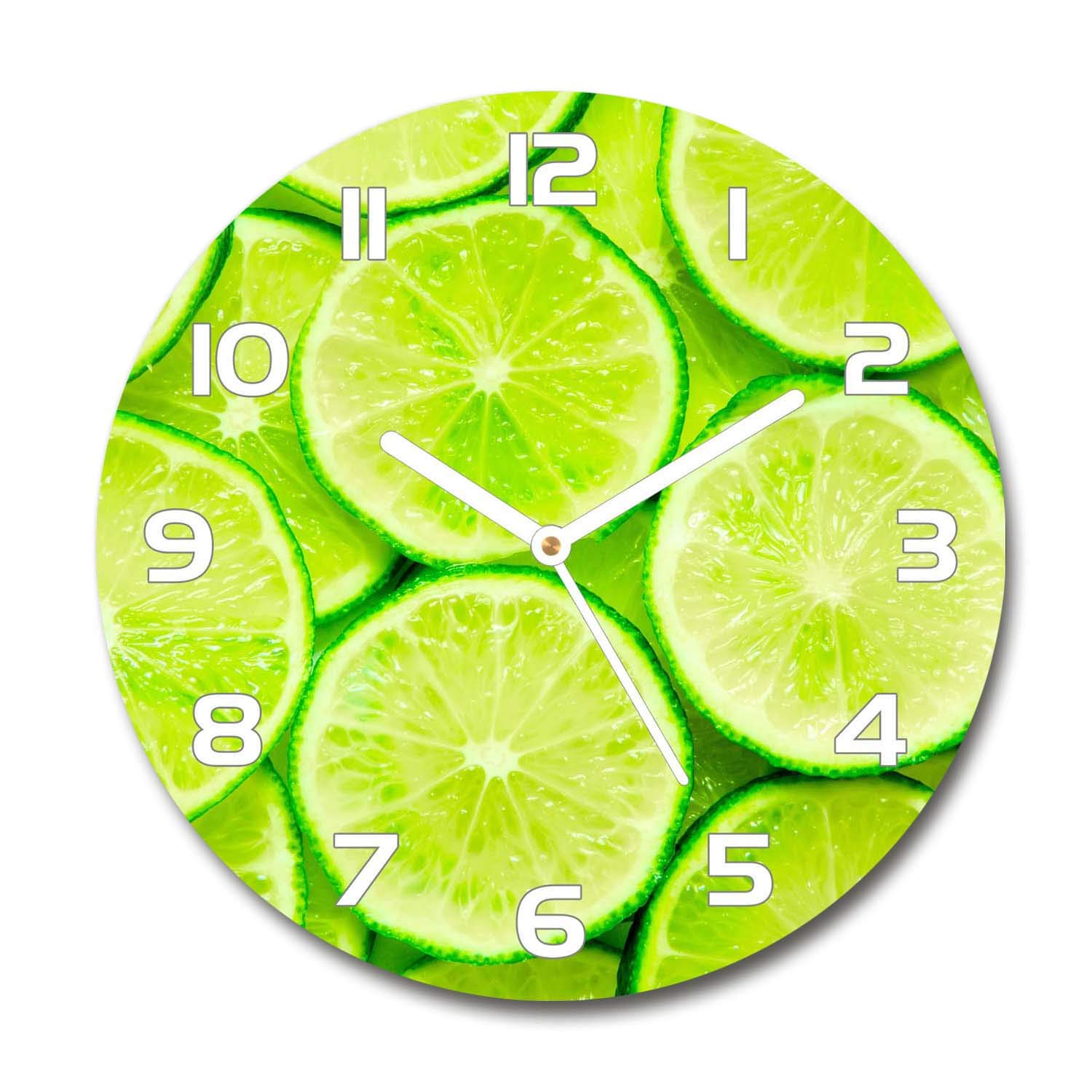 Horloge en verre rond 30cm sans bruit pour chambre et bureau calme