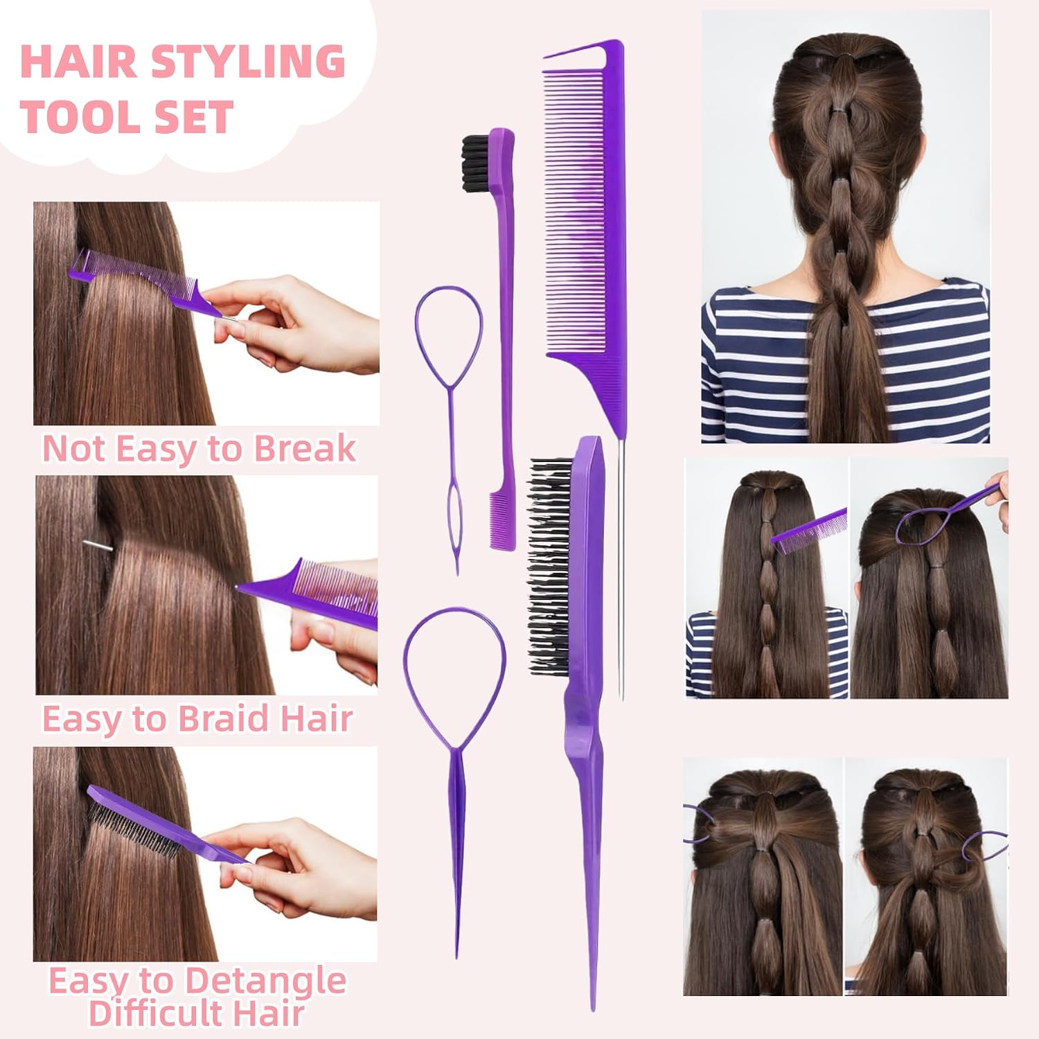 1256 pcs Hair Accessories for Girls Ponytail Holders Toddler Hair Ties with 30 pcs Mini Hair Clips 20 pcs Star Hair Clips